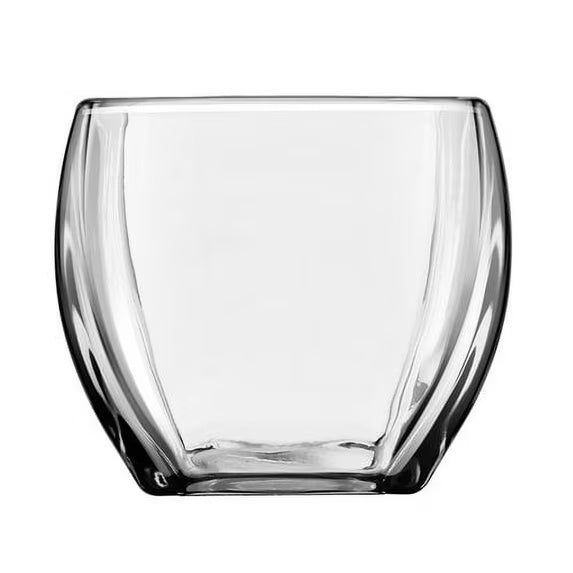 Empty clear Libbey 5559 glass vessel — candle sand and wicks sold separately