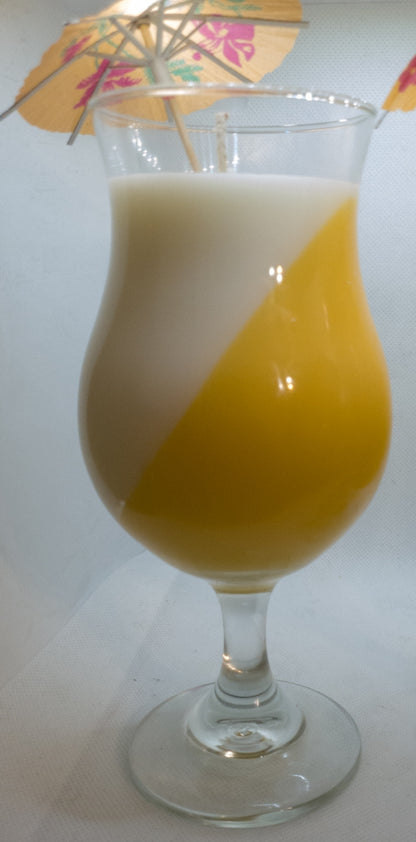 2 Scent candles in a wine glass, filled with your color and favorite scent. Visit Now: www.lovedbymecreations.com